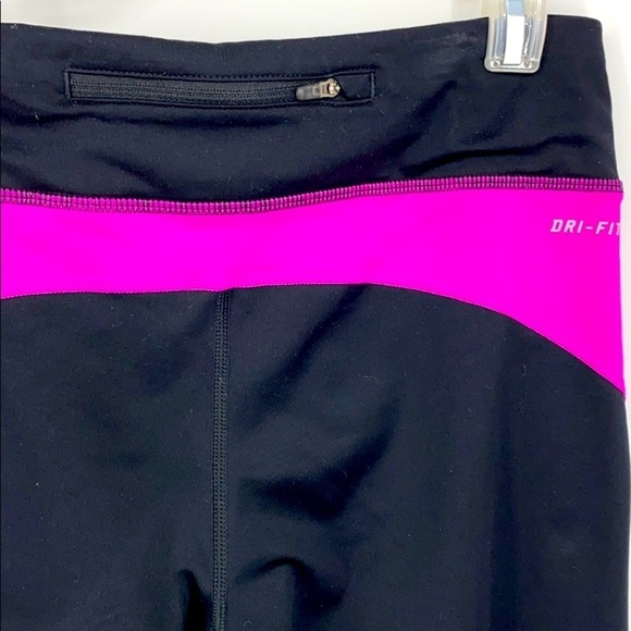 Nike Dry Fit Pink & Black Capris SZ M - Picture 3 of 6